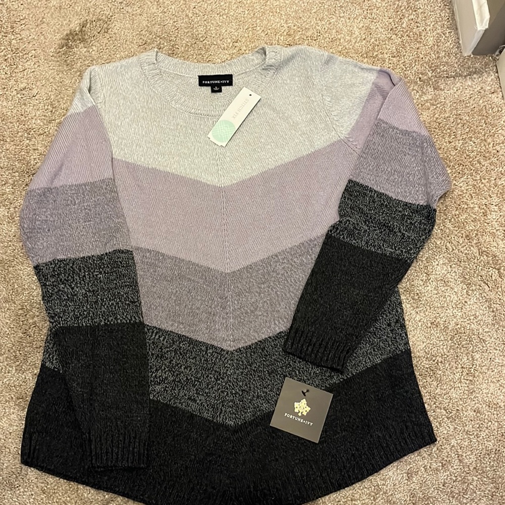 Fortune & Ivy Color Block Pullover